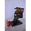 Statue de deux hiboux sur un tronc d'arbre en bronze - Taille: L 11 po x l 11 po x H 14 po.