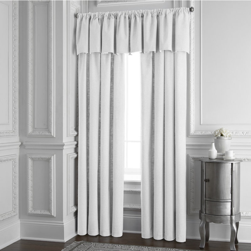 Panneau de rideau simple obscurcissant en lin de couleur unie Lynnin, L 50 po x L 144 po
