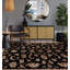 Hand-Knotted High-Quality Black and Beige Area Rug