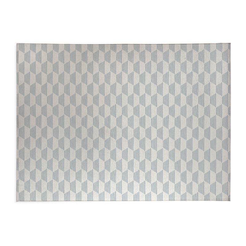 Paillasson Hexaline, L 60 po x L 84 po, Bleu ardoise