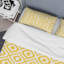 Yellow Ikat Ogee - Ensemble de housse de couette abstrait - Microfibre de polyester-1925203914