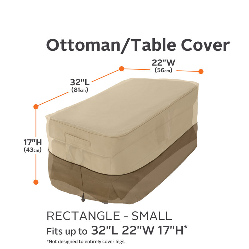 Paulding Outdoor Patio Table Cover, 18" H x 24" W x 34" D