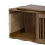 Meuble audio-vidéo style Mid-Century en noyer avec surface extensible et coussins de chat