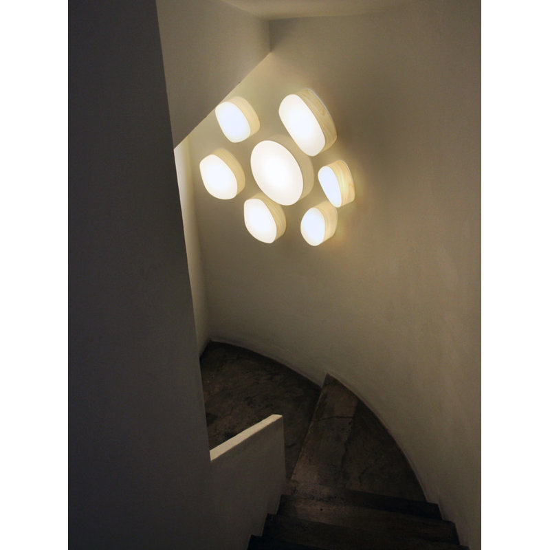 Guijarro 1 - Light Flush Mounted Sconce, Ivory White, GX53 Base