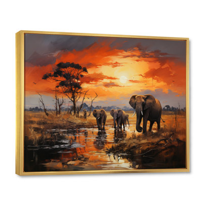 «Elephant Wandering Giants II», reproduction sur toile