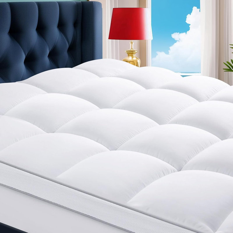 Surmatelas simple, surmatelas extra épais, surmatelas moelleux, surmatelas moelleux, poche profonde de 18 po