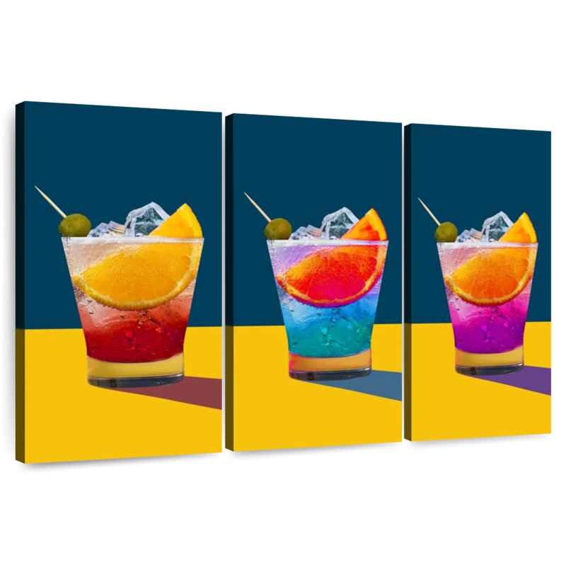 Yarlin Rainbow Cocktail, H 20 po x l 33 po