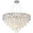 Crystal Chandelier Pendant Light, Adjustable Height for Sloped Ceilings, 3-Color Switchable, Chrome Finish, 15 Lights E12/E14, Modern Ceiling Fixture for Dining Room/Living Room-2131287971-2131287992-2131287973