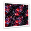 Feuilles tropicales rouges sur fond noir - reproduction d'art moderne sur toile-66836749-66836752