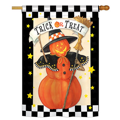 Double Sided 40'' H x 28'' W Polyester Halloween Garden Flag
