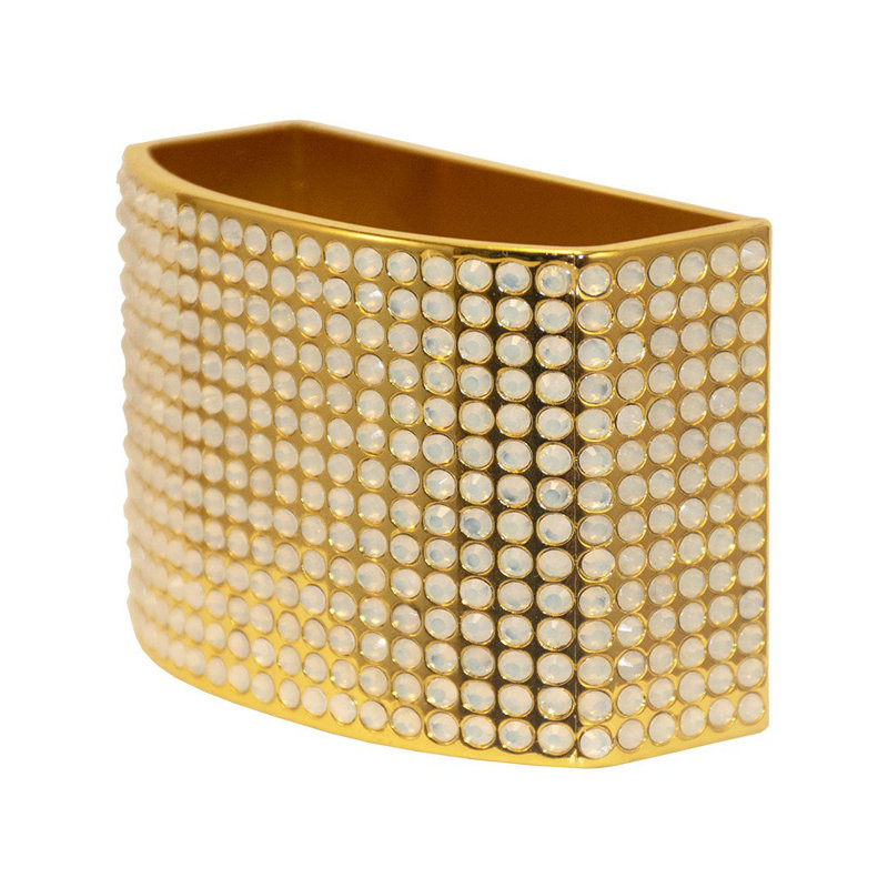 Crystal Studded Napkin Rings Gift Box, Gold