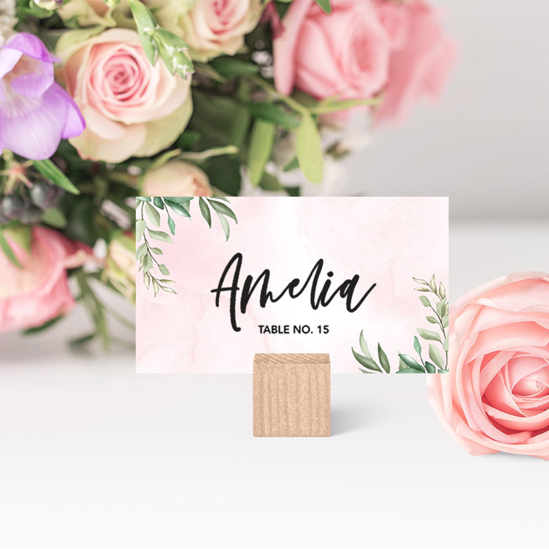 Ensemble de 60 feuilles de place rosées et verdoyantes pour tables de fête de mariage