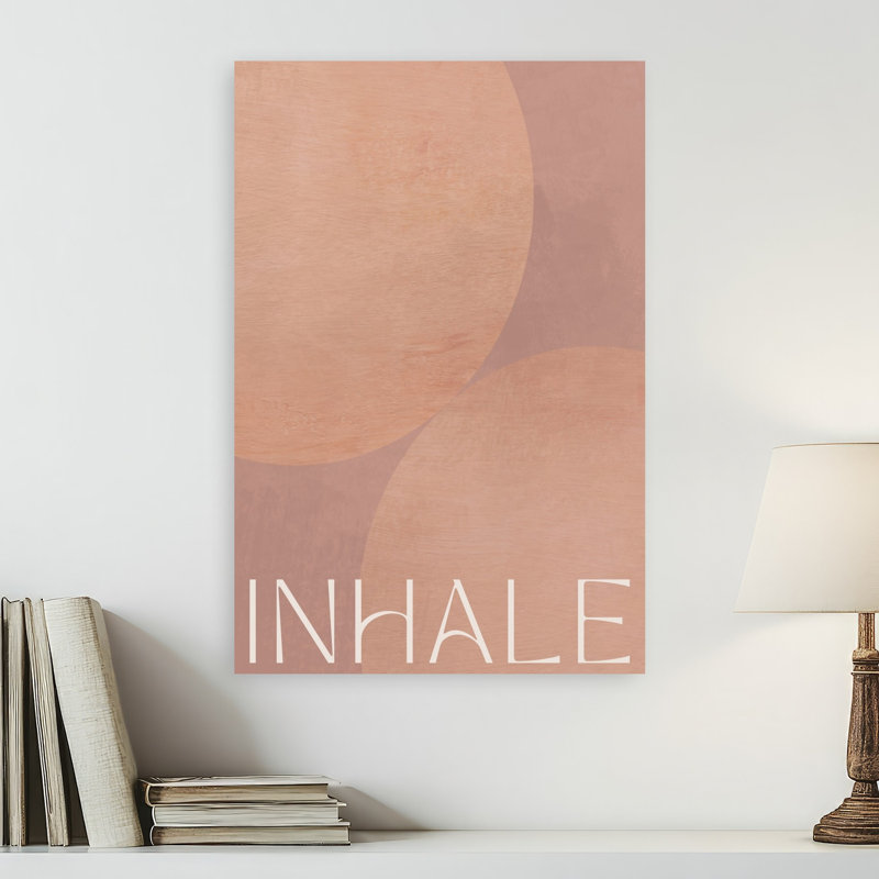 «Inhale Abstract Minimalist Modern», reproduction d'art murale, 24" H x 16" W
