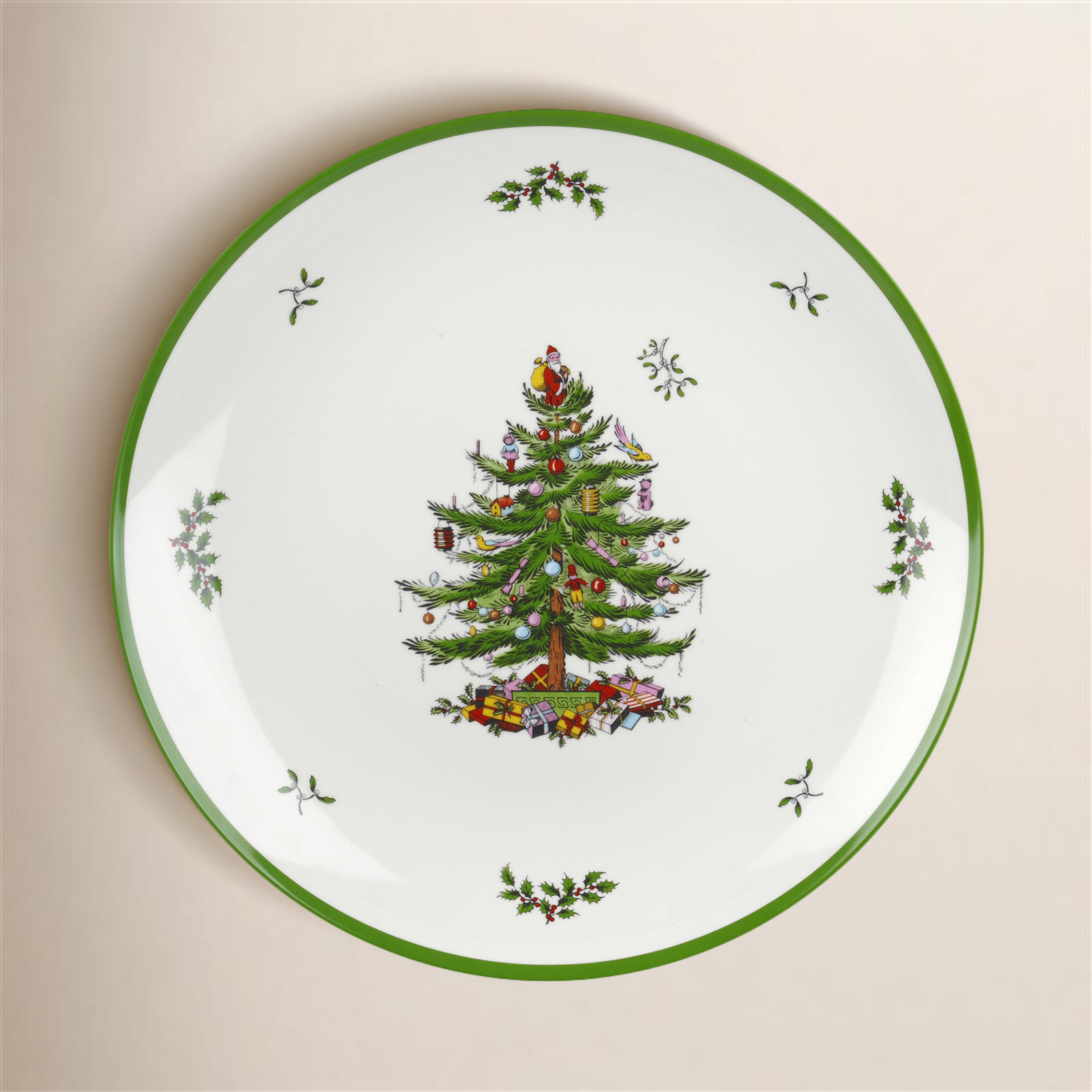 Christmas Tree Melamine Round Platter