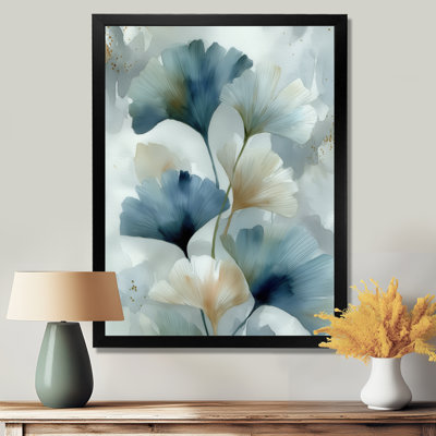Watercolor Pants Flowers In Meadow - Plants, art mural sur toile, art mural encadré botanique blanc