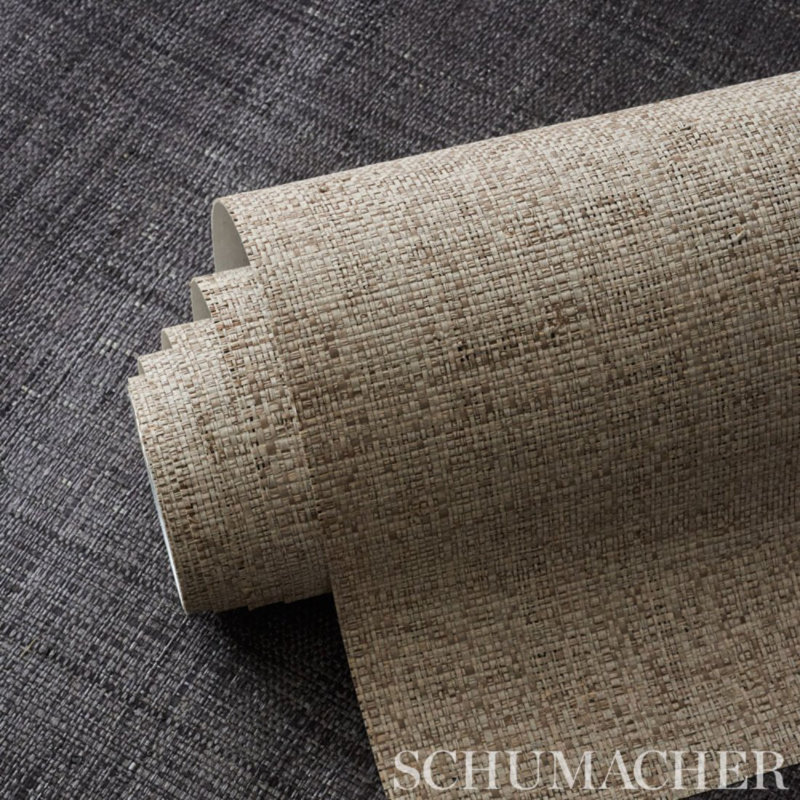 Weston Raffia Weave Wallpaper, Gray