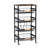5-Tier Rolling Storage Cart with Wheels, Large Capacity Kitchen Cart, Mobile Utility Cart with Wooden Tabletop and Mesh Baskets, Bathroom, Laundry Room