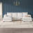 Biaggio Boneless Modular U-Shaped Sectional with 2 Ottomans-26442691-1436640