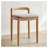 Natural Solid Wood Vanity Stool, Square Makeup Bench with Soft Edges for Bedroom or Dining