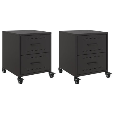Anadalay 36cm W Steel Bedside Table