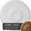 Médaillon de plafond Endurathane La Valette, DO 18 po x P 3 1/2 po x P 1 po (convient aux auvents jusqu'à 3 1/2 po), finition gris acier peinte à la main-28580454
