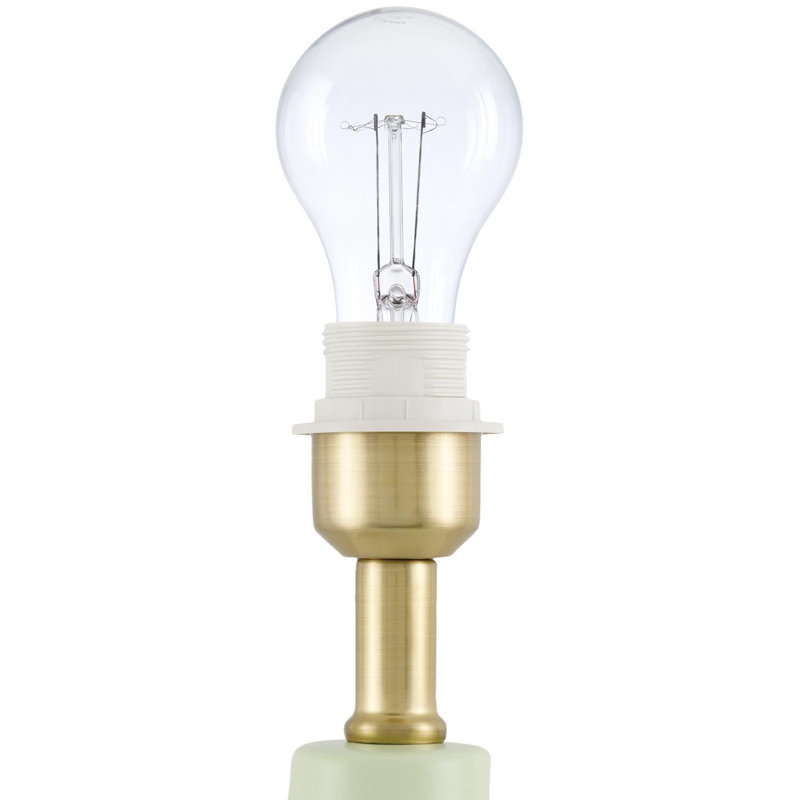Celes Table Lamp, Light Green, White