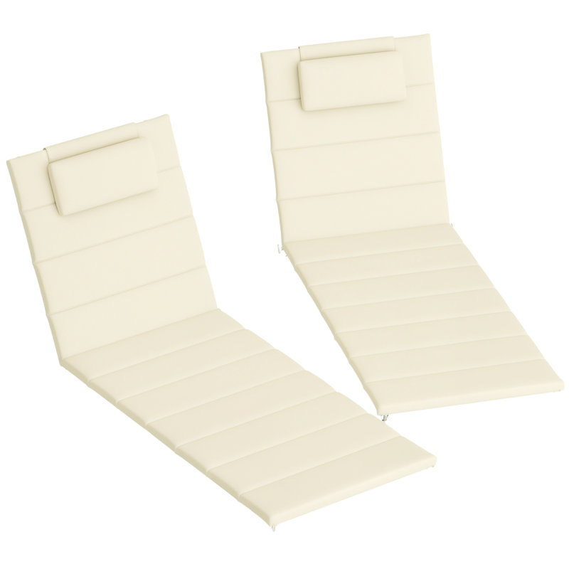 Foldable Lounge Chair Cushion Set Of 2