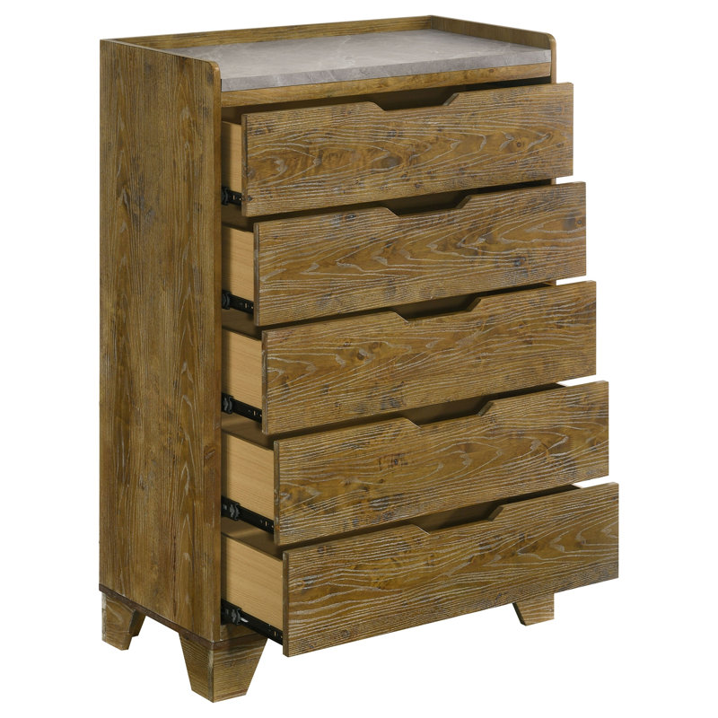 Commode à 5 tiroirs en chêne
