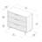 3 Drawer 37" W Solid Wood Dresser with Metal Pulls-1281565582
