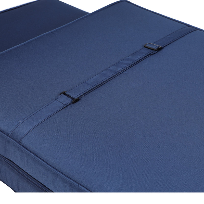 Chaise Lounge Replacement Mat And - Navy Blue, , , Removable Zipper Covers, Resilient Sponge Filling Patio Furniture Seat Cover Blue Lounge, Material, To Sunlight, Zipper, Stable Foam