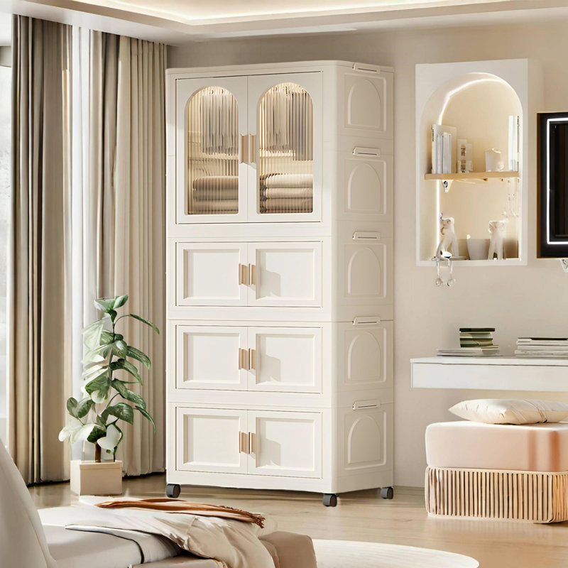 Grande armoire pliante latérale 25,59 po