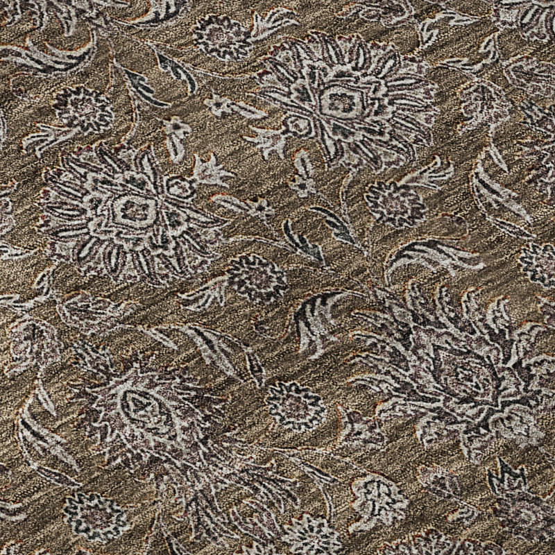 Premium Machine Washable Prisco Chocolate Rug, Rectangle 10' x 14'