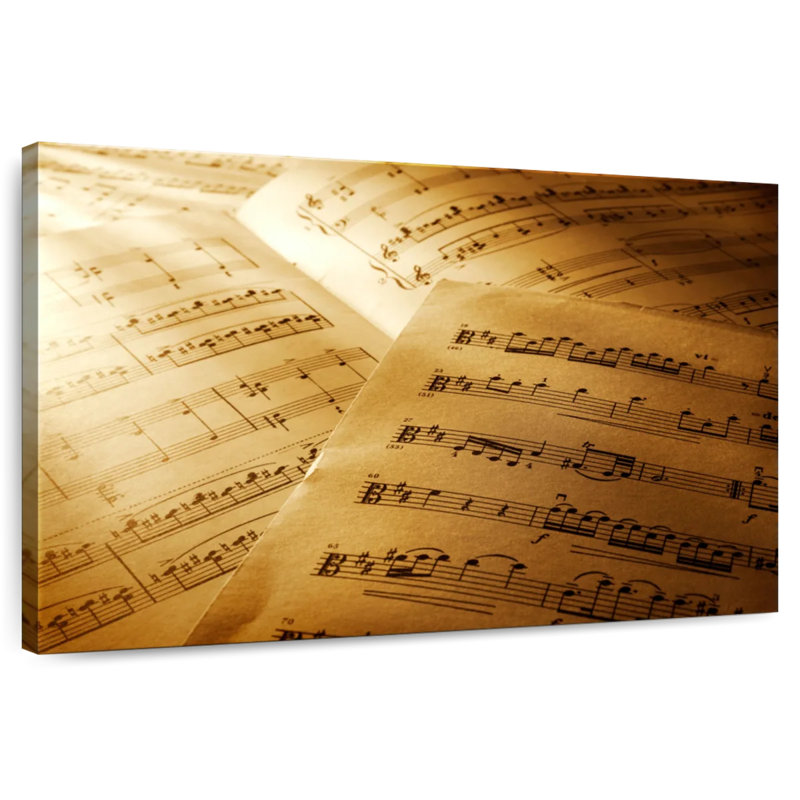 Abarca Printed Musical Notes, 32" H x 48" W