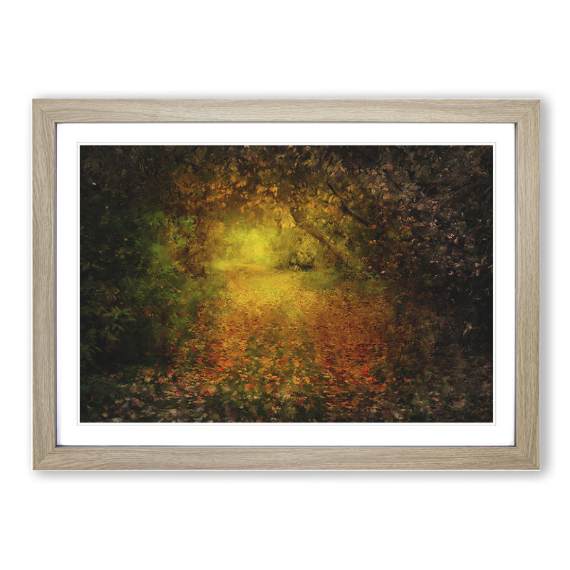 Autumn Forest Vol.5 - Picture Frame Graphic Art, 27cm H x 36cm W x 2cm D, Oak Framed