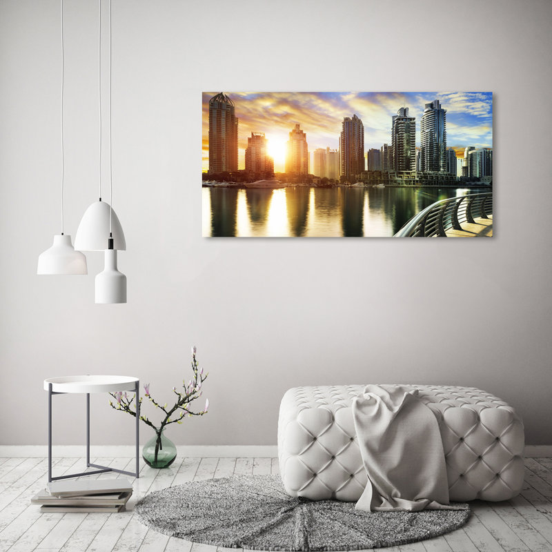 Dubai Sunset - Wrapped Canvas Print
