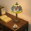 Lampe de table style libellule Tiffany, lampe décorative vitrail H 14,2 po avec ampoule E26