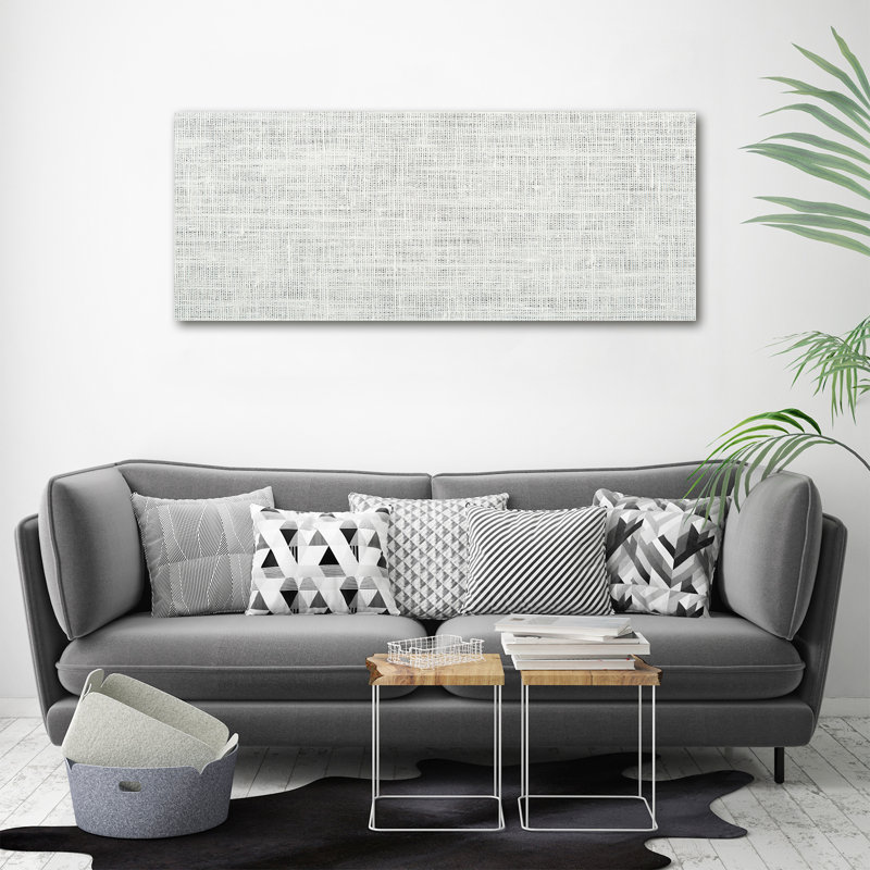 White Linen Canvas - No Frame Print on Canvas