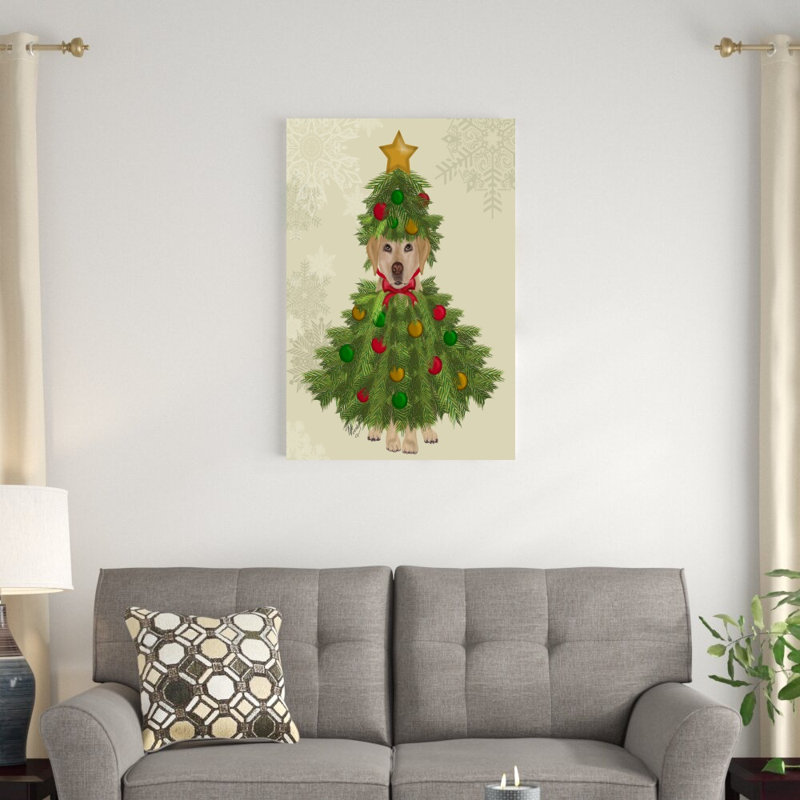 " Yellow Labrador, Christmas Tree Costume " by Fab Funky, 36" H x 24" W