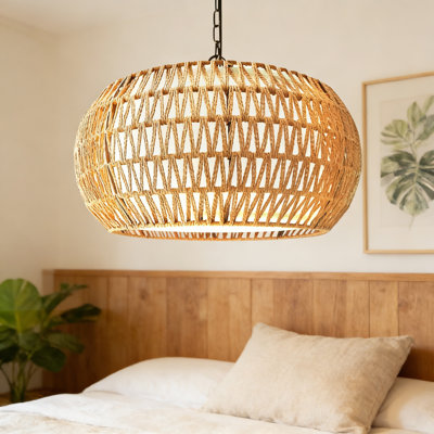 Lustre de style campagnard à 5 lumières Boho