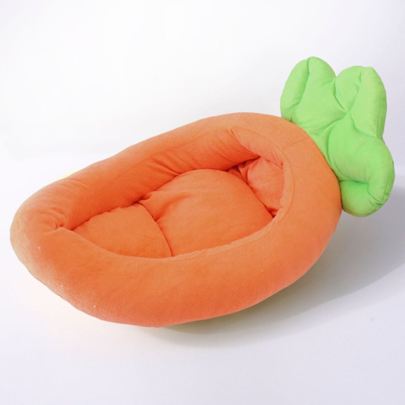 Lit amovible et lavable pour chat et chien en forme de bateau de carotte, Moyen (L 39,37 po x l 25,59 po)