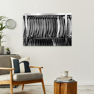 1940S Rack Of Men's Wool Jackets Hanging In Retail Store Men's Fashion Clothing Suits Classic Retro Vintage Architecture Wall Art