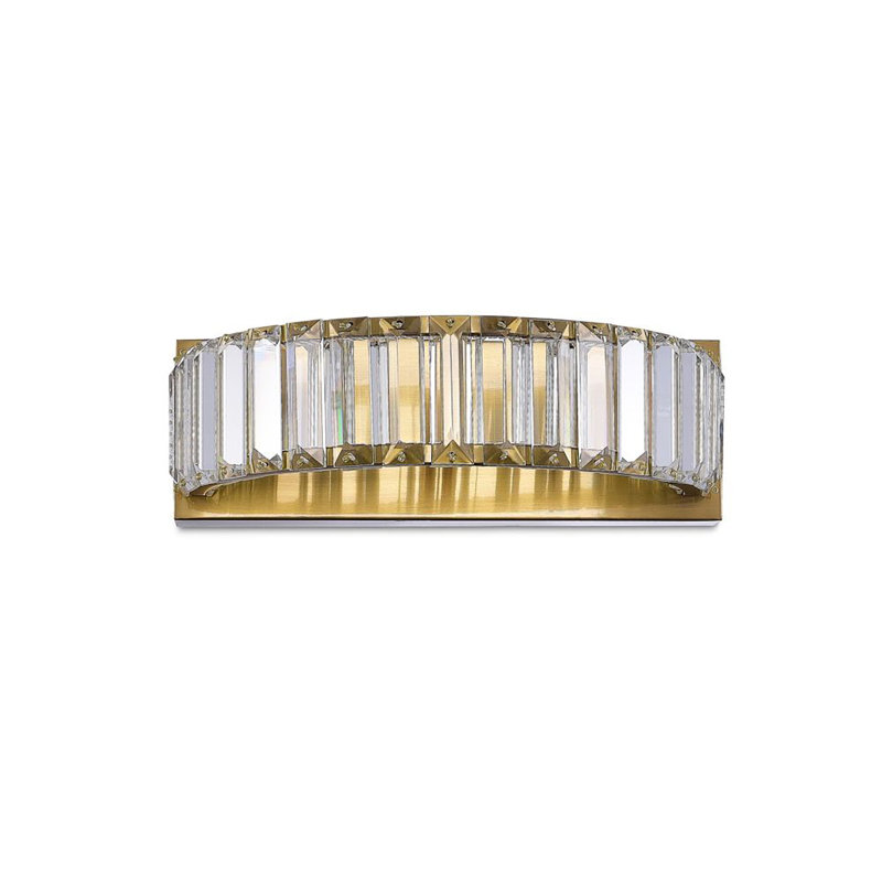 Iron LED Flush Mounted Sconce, Brushed Brass
