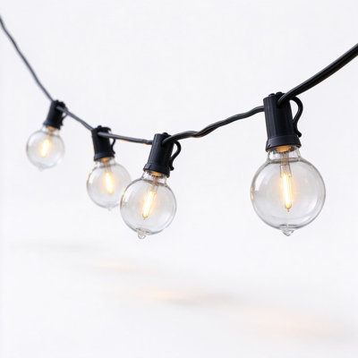 Guirlande lumineuse DEL d'extérieur, étanche et incassable, avec ampoules Edison à intensité variable, connectable pour la décoration de votre jardin, porche, fête, mariage ou Noël.
