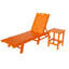Chaise longue inclinable de 78,2 po avec table Aderson-83552157