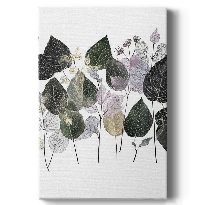 Floral sur toile tendue avec châssis XLVII - prêt à être accroché, H 18 po x l 12 po