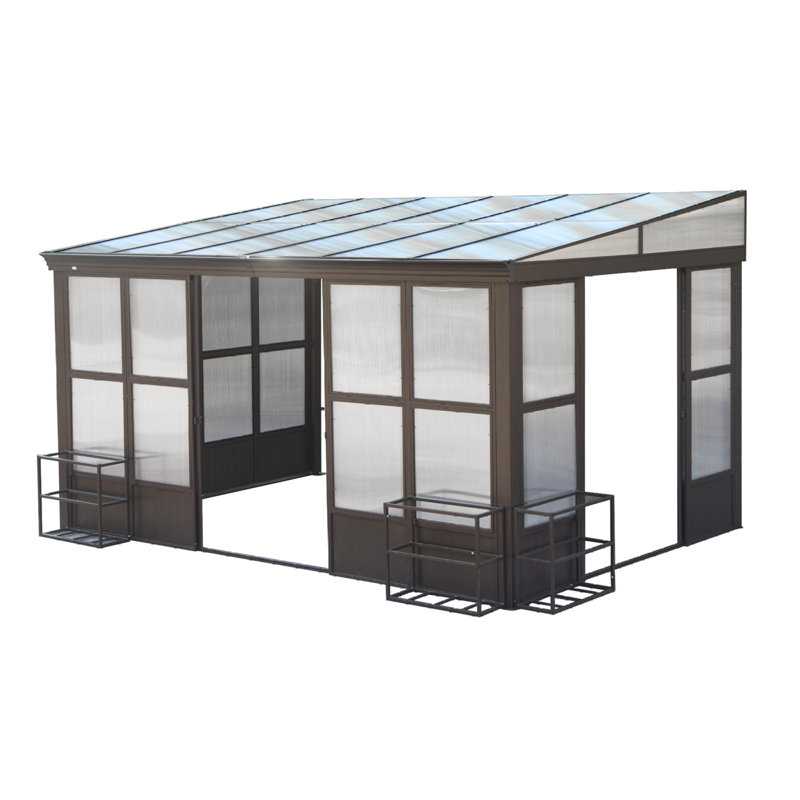 Weather-resistant Aluminum Sunroom With Detachable Screens For Garden Relaxation