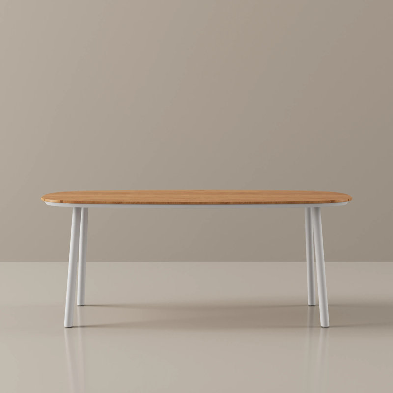 71" Rectangular Outdoor Teak Dining Table For 6-8