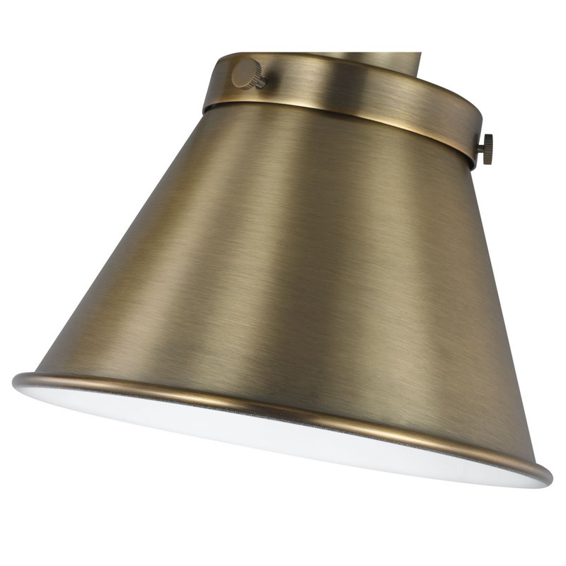 Oakpark Steel Swing Arm Sconce, Vintage Brass