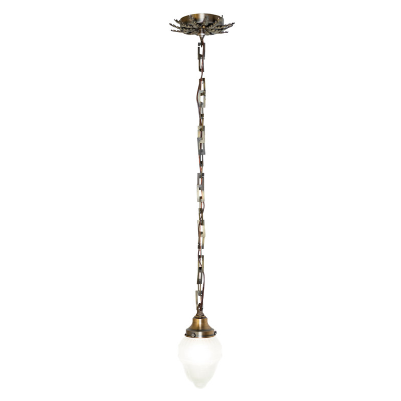 Mini-luminaire suspendu 5 po à large motif floral et colonnade
