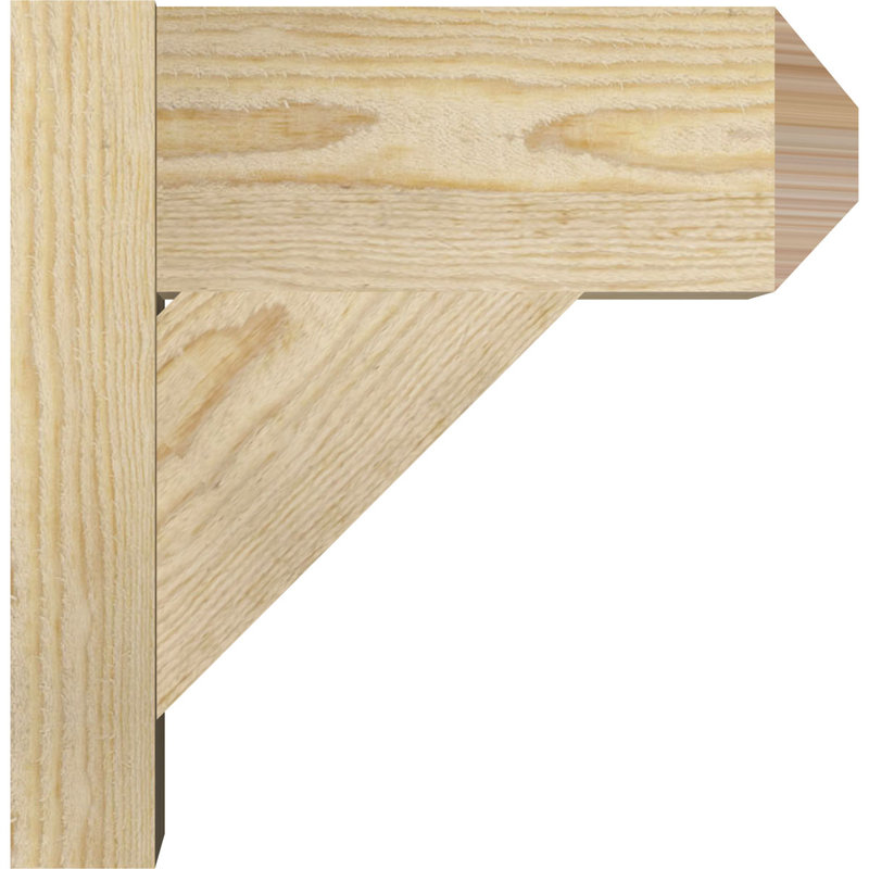 Artisan traditionnel en bois rustique, Sapin Douglas de 6 po (sciage brut), P 12 po x H 12 po